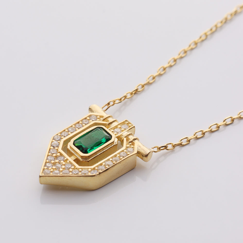 Vintage Royal Emerald Necklace