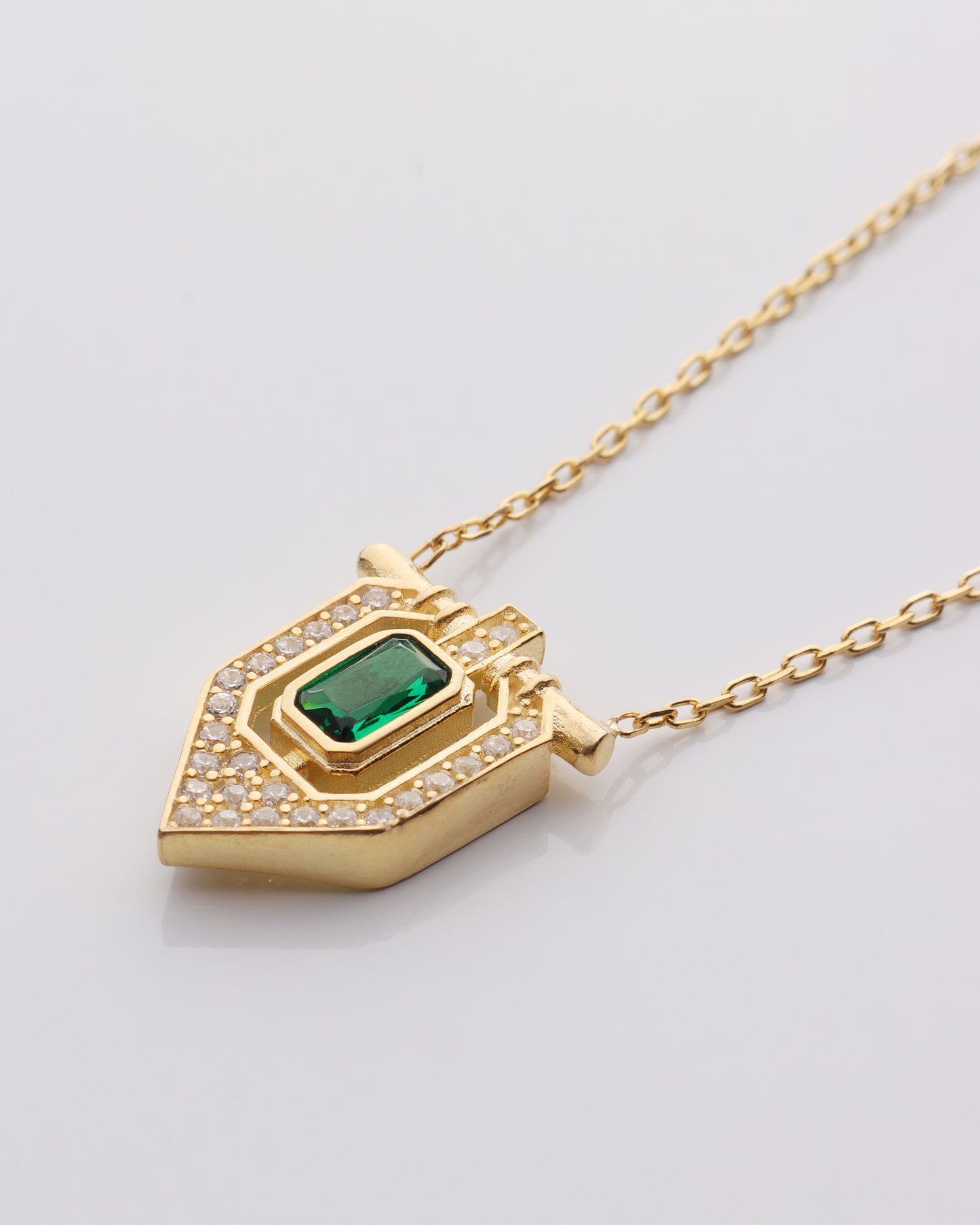 Vintage Royal Emerald Necklace