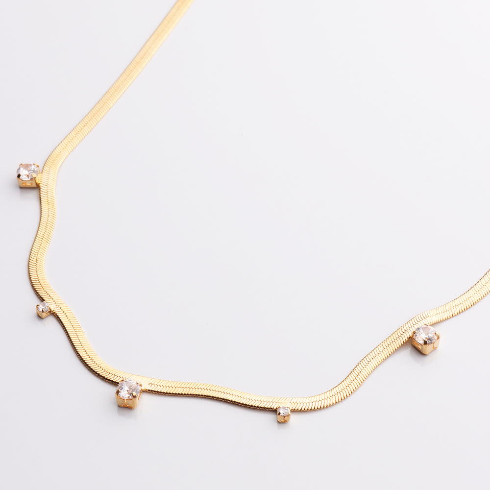 
                      
                        CZ Drops & Snake Chain Necklace
                      
                    