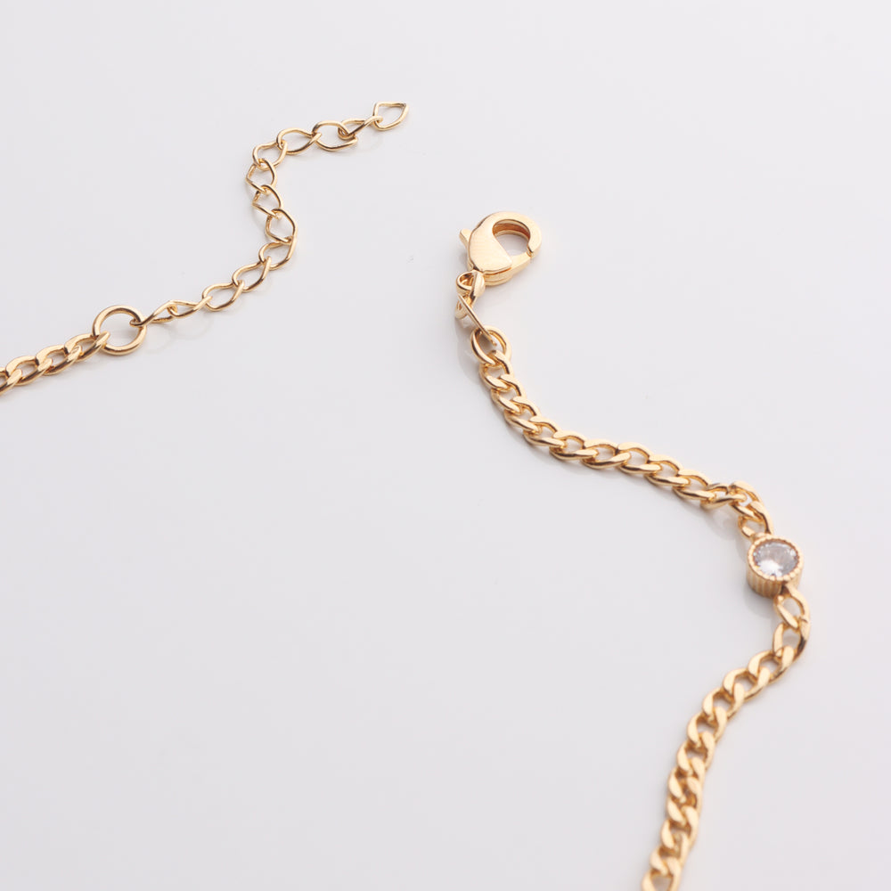 
                  
                    Bezel CZ Cuban Link Necklace
                  
                