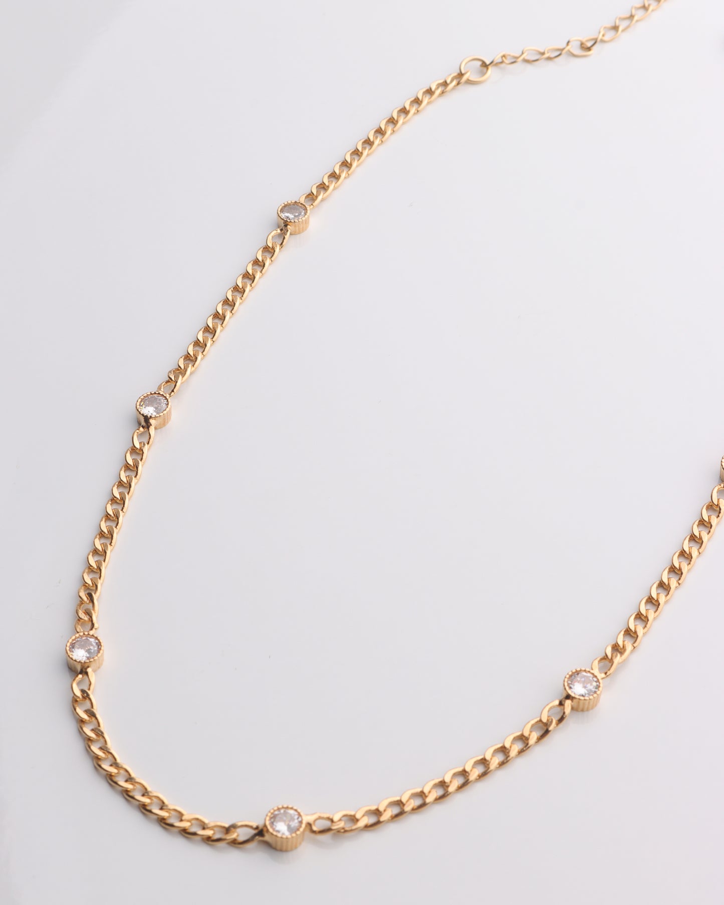 Bezel CZ Cuban Link Necklace