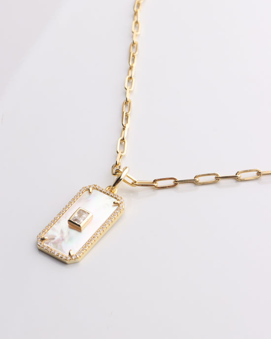 Antoinette Mother of Pearl Charm Necklace