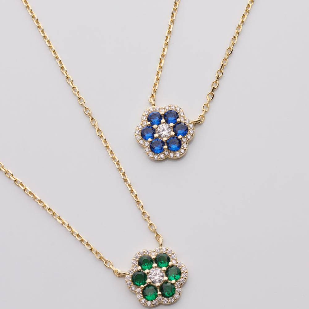 CZ Flower Necklace