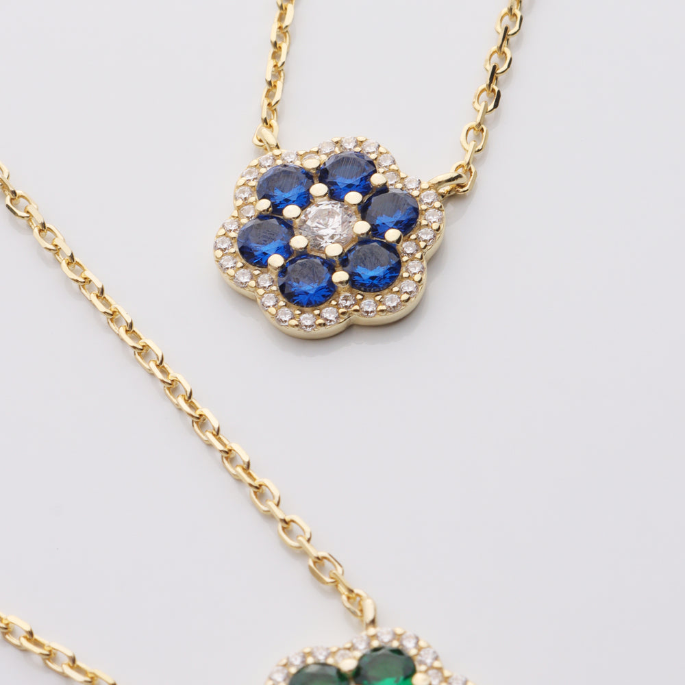 
                  
                    CZ Flower Necklace
                  
                