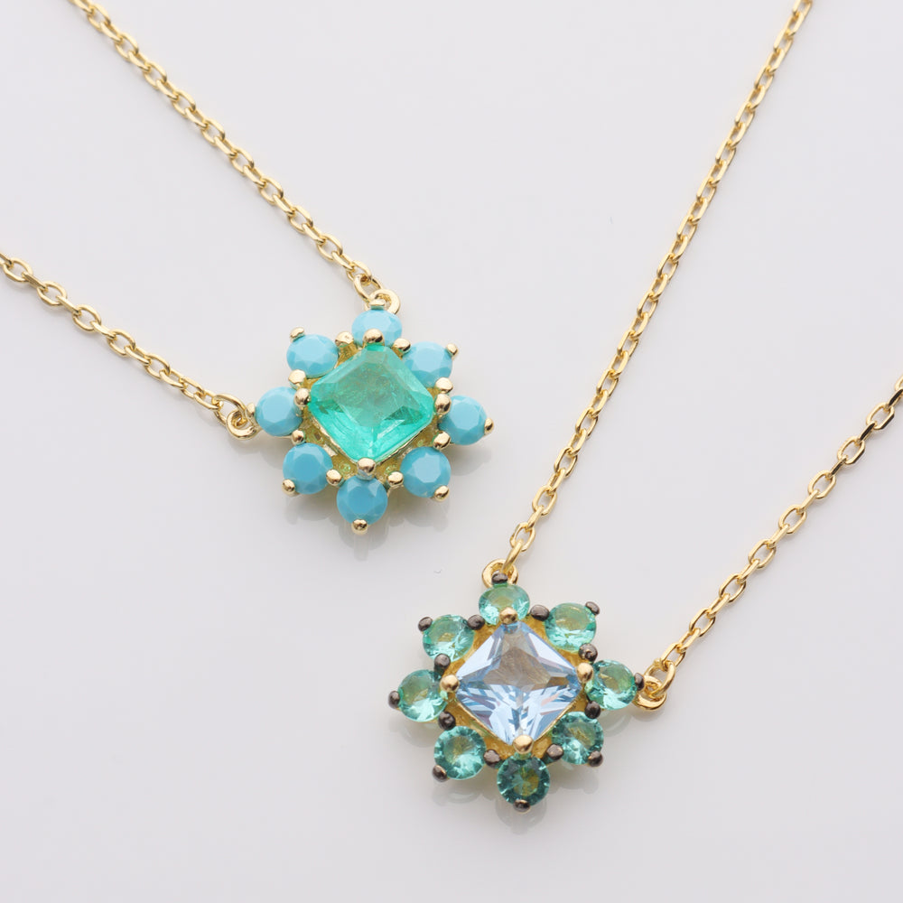 
                      
                        CZ Floral Necklace
                      
                    