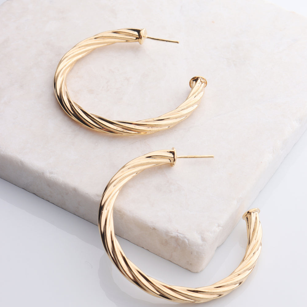 
                      
                        Large Twisted Hoops
                      
                    