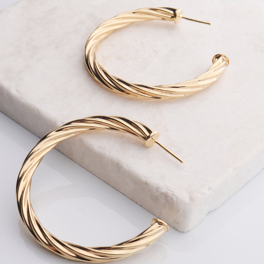 
                      
                        Large Twisted Hoops
                      
                    