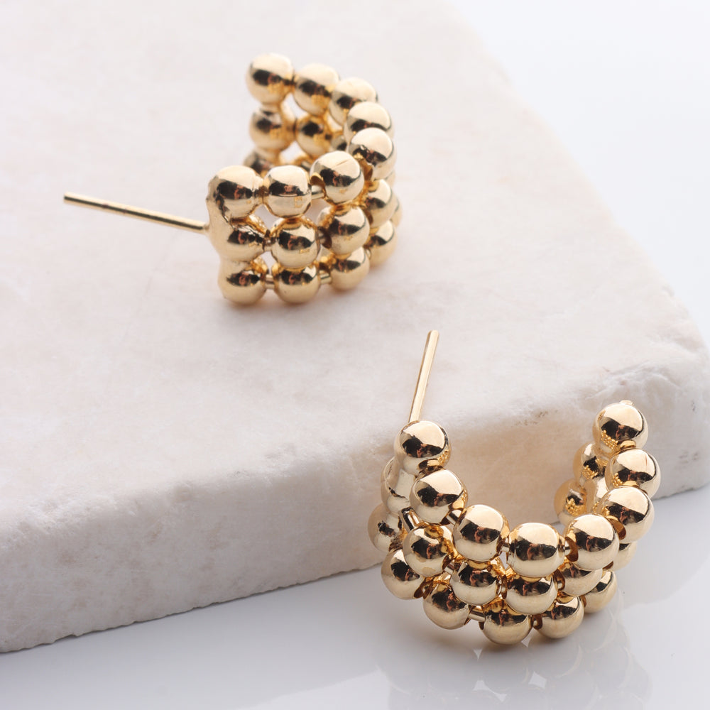 Ball Bead Mini Hoops