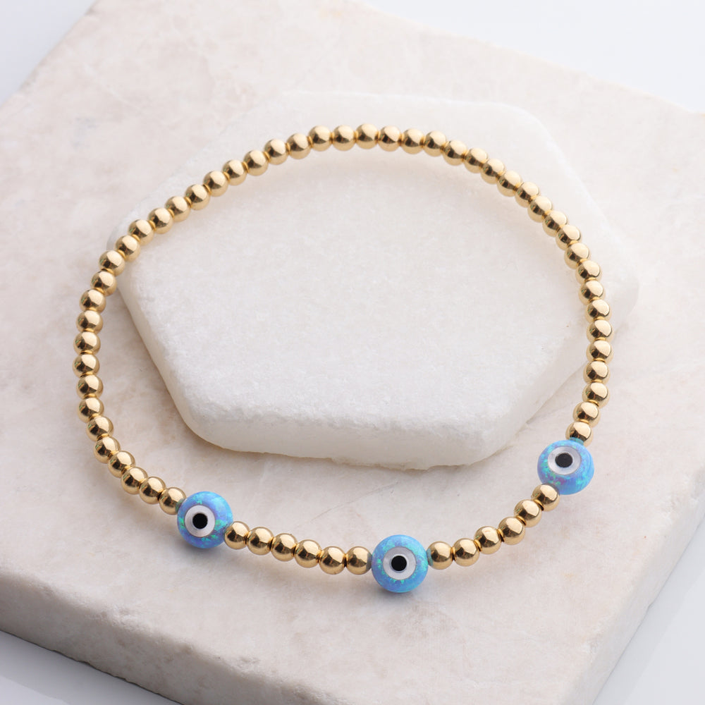 
                      
                        Blue Opal Evil Eye Bracelet
                      
                    