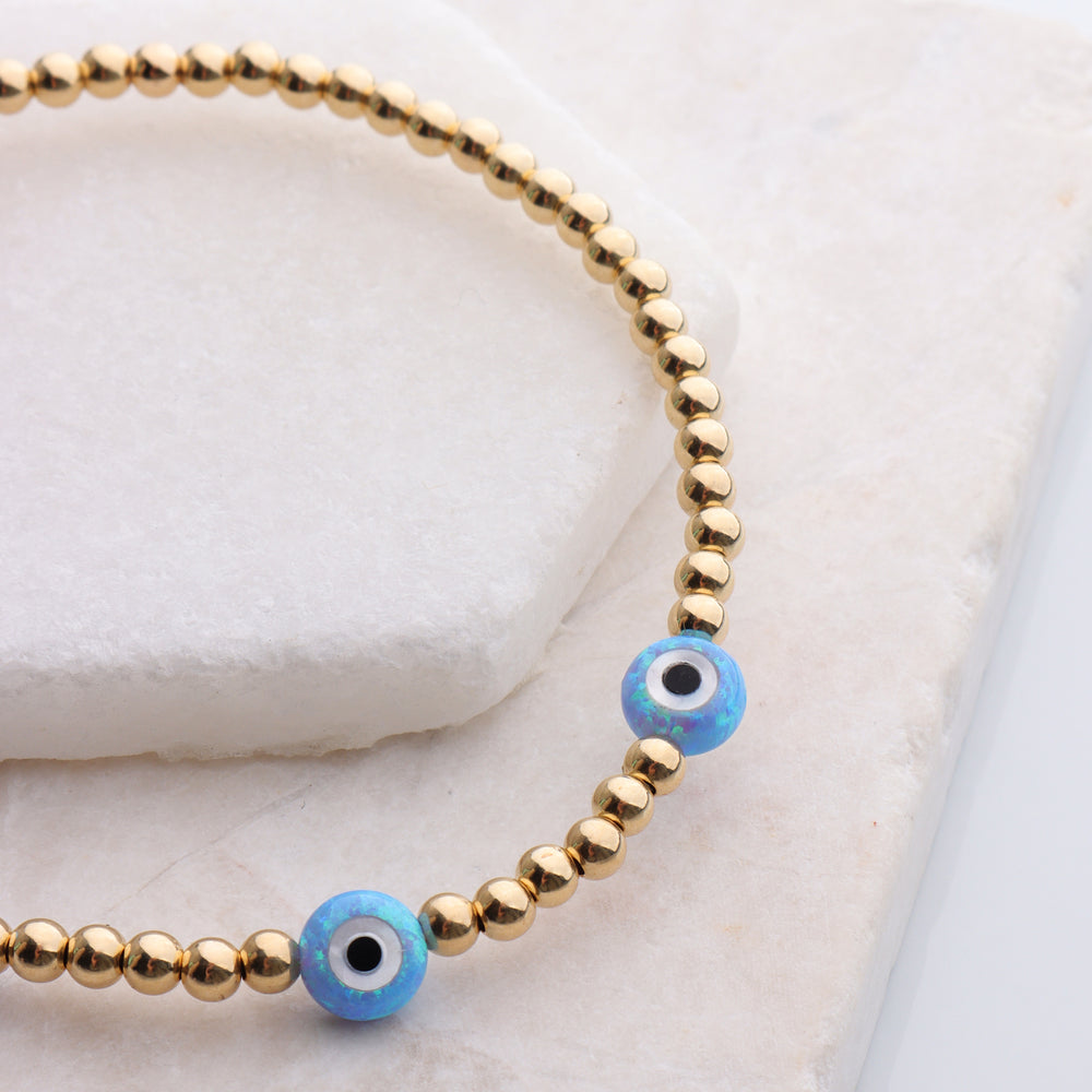 
                      
                        Blue Opal Evil Eye Bracelet
                      
                    