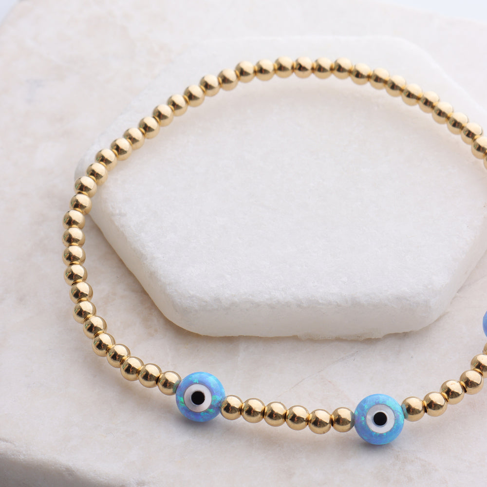 
                      
                        Blue Opal Evil Eye Bracelet
                      
                    