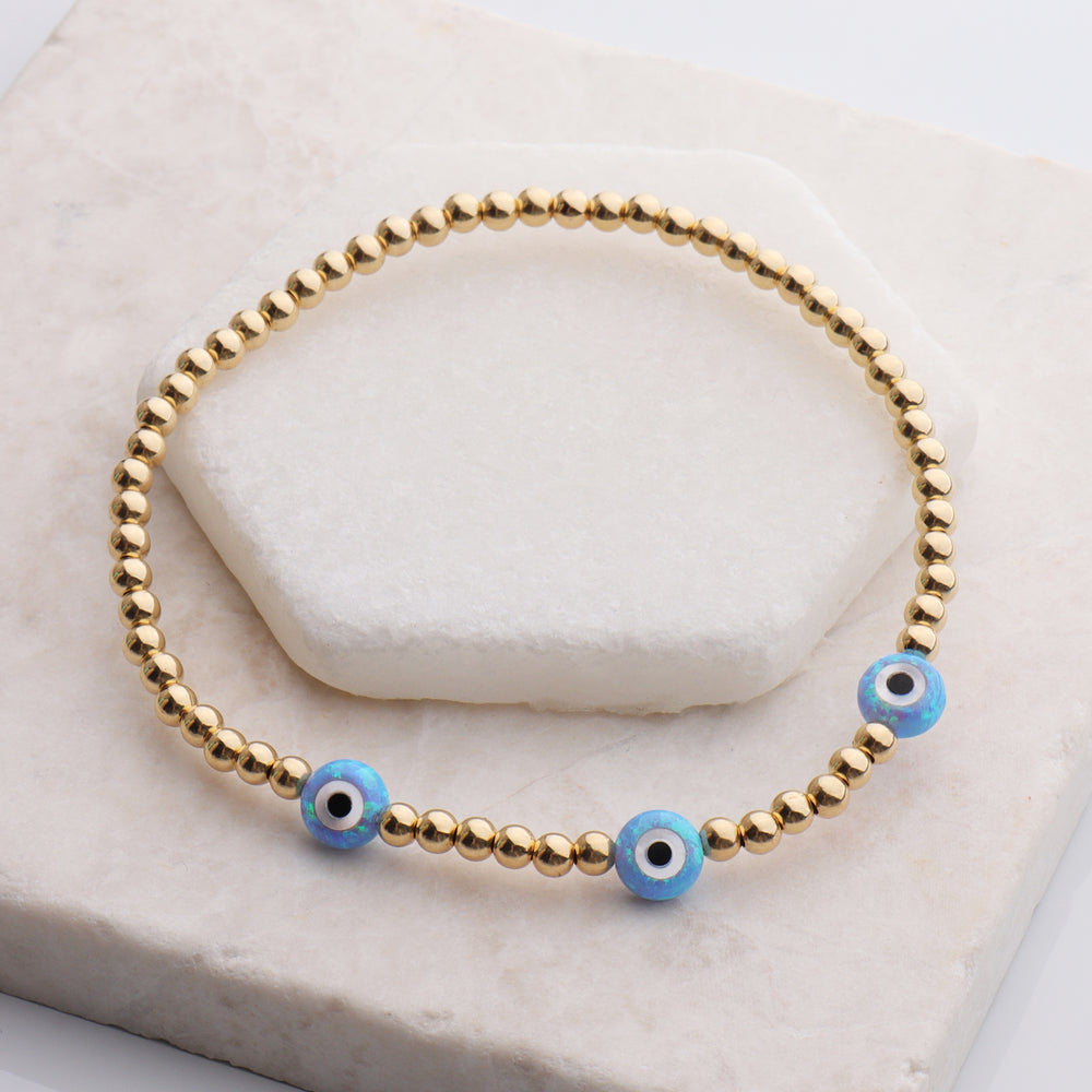 
                      
                        Blue Opal Evil Eye Bracelet
                      
                    