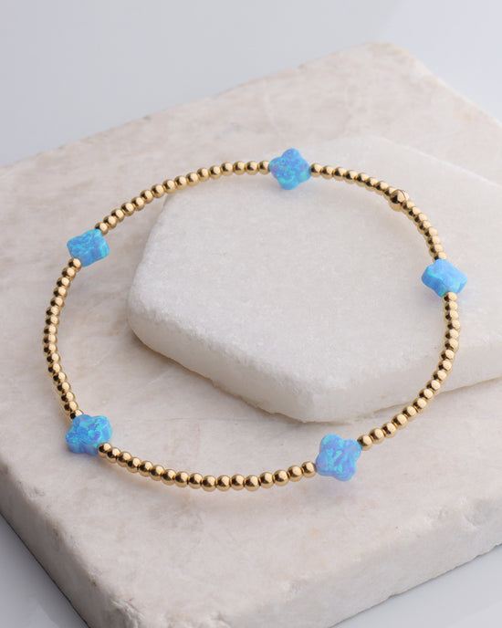 Tiny Opal Clover Bracelet