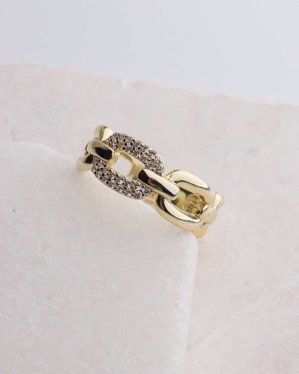 CZ Wide Chain Ring