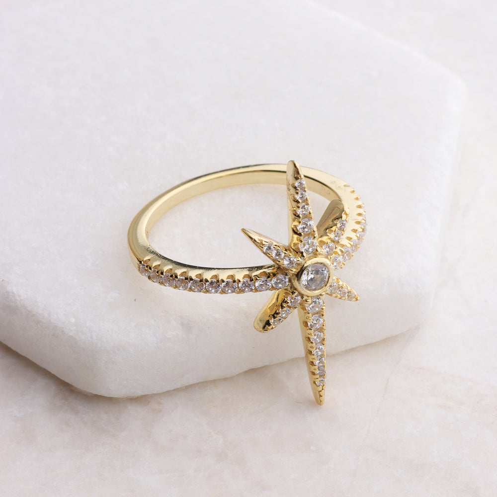 
                      
                        CZ Starburst Statement Ring
                      
                    