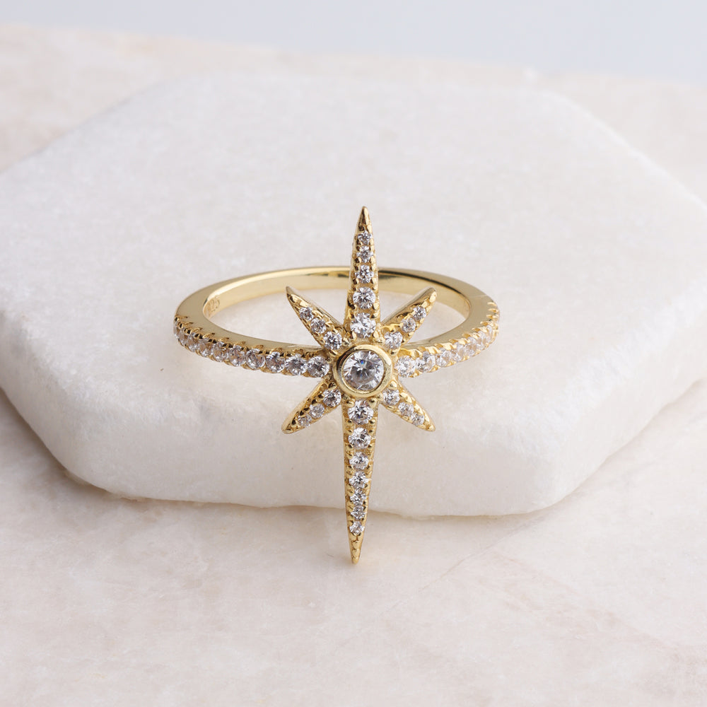 
                      
                        CZ Starburst Statement Ring
                      
                    