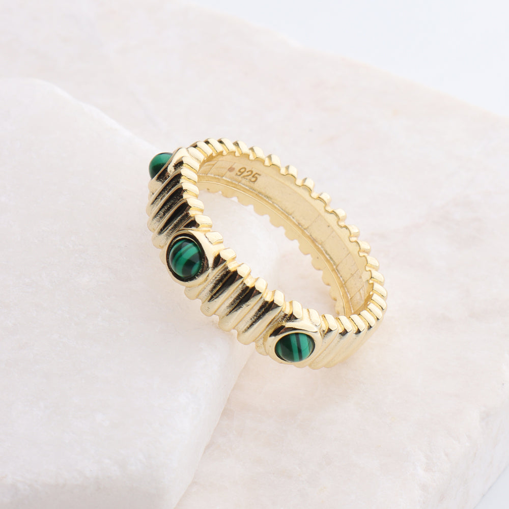 
                  
                    Vintage Thick Ridge Gem Ring
                  
                