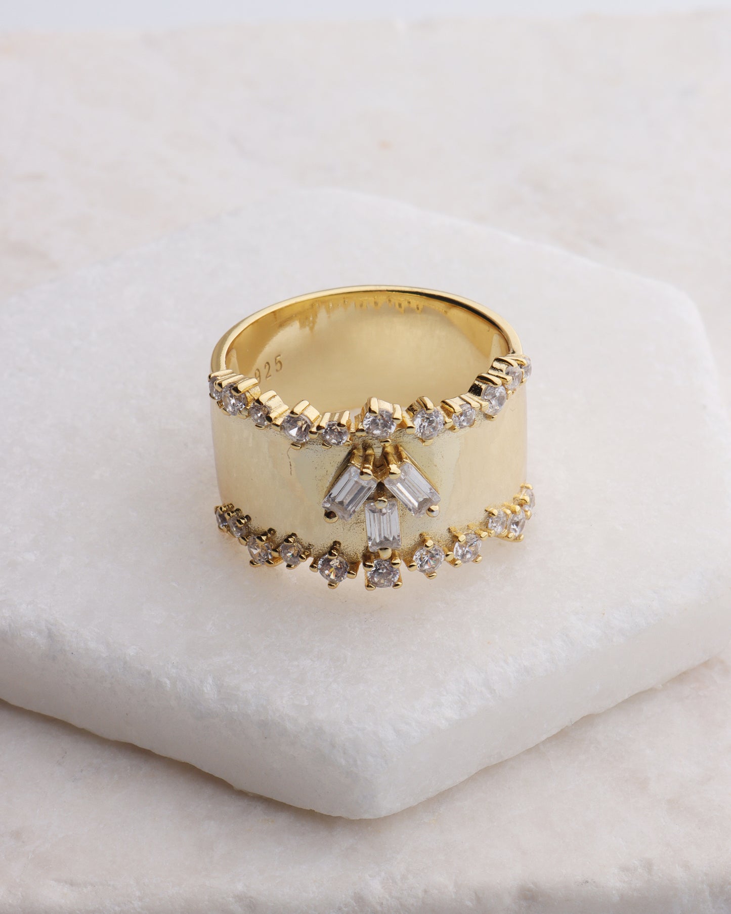 Baguette Wide Band Ring