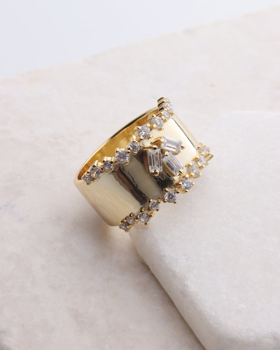 Baguette Wide Band Ring