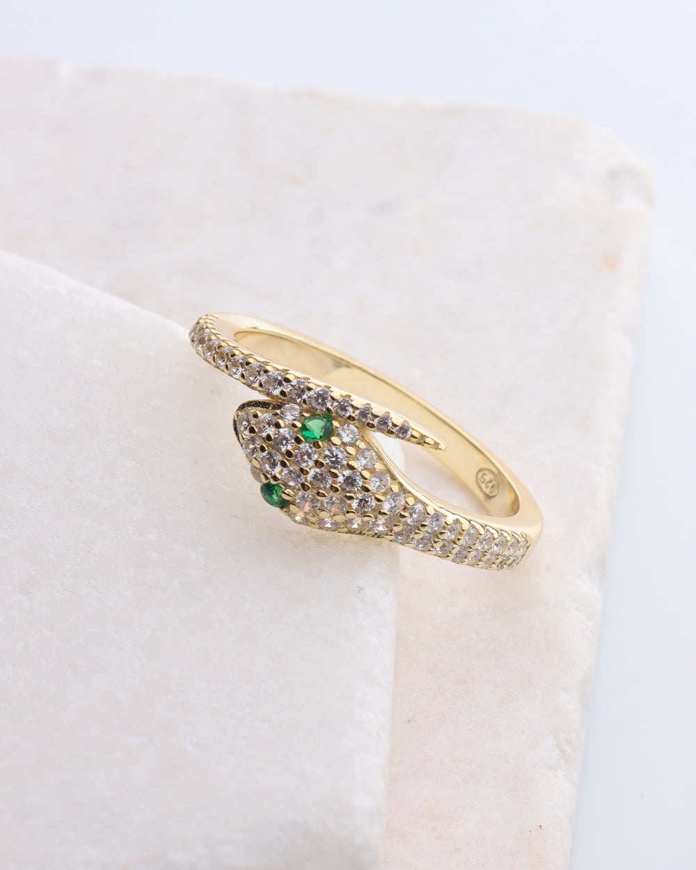 Green Eye Snake Ring