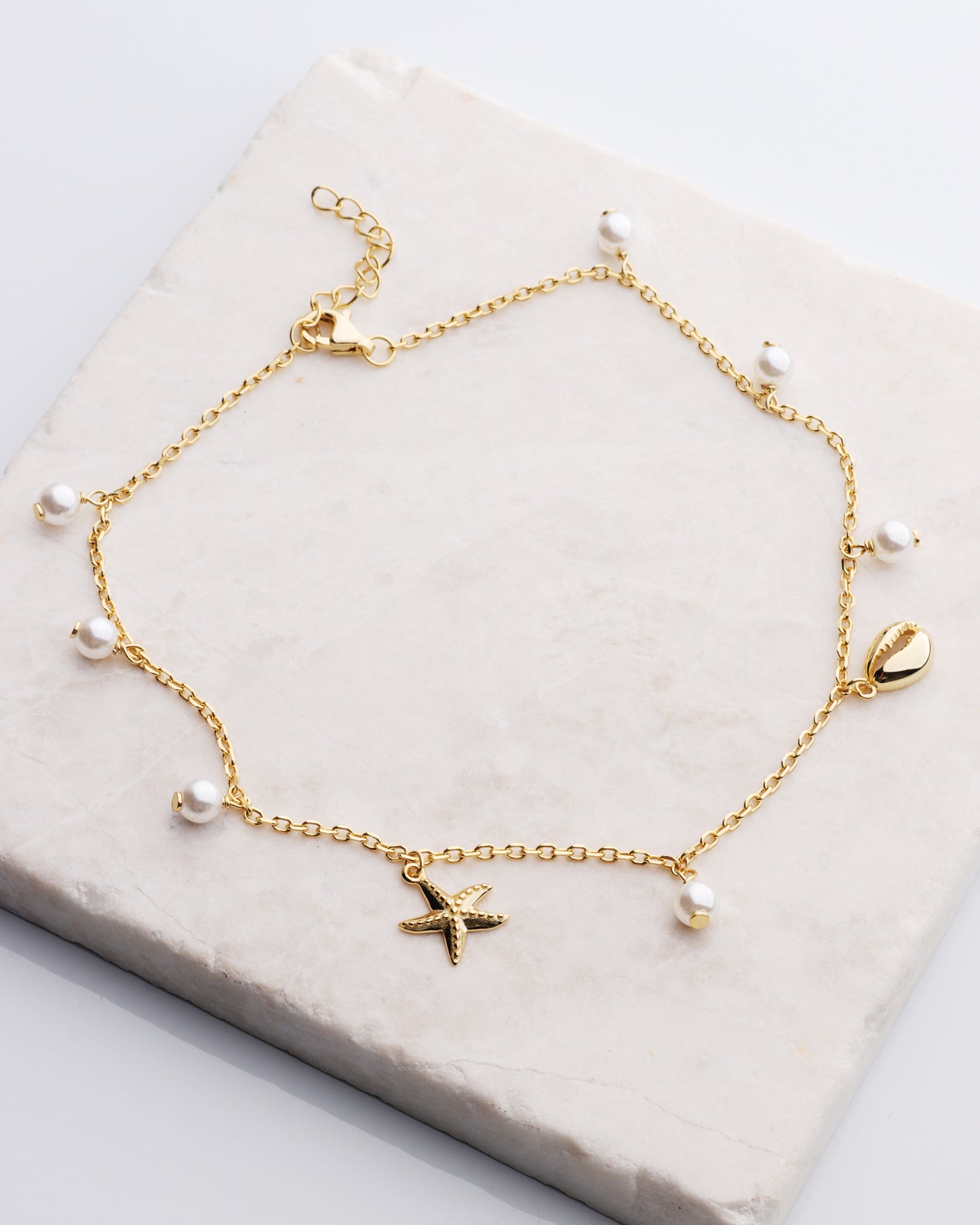 Pearl & Sea Life Anklet