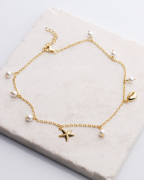 Pearl & Sea Life Anklet