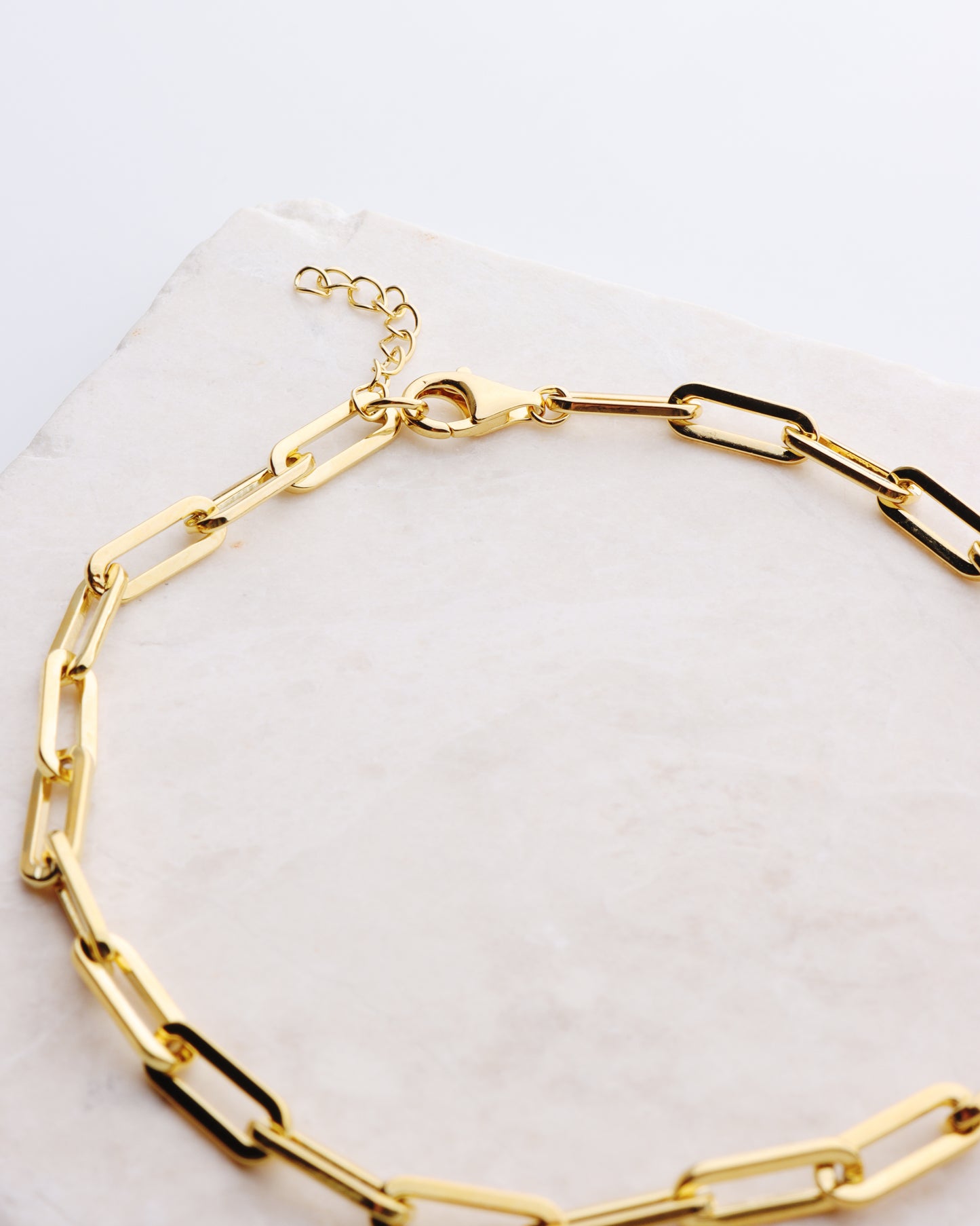 Elongated Paperclip Chain Anklet