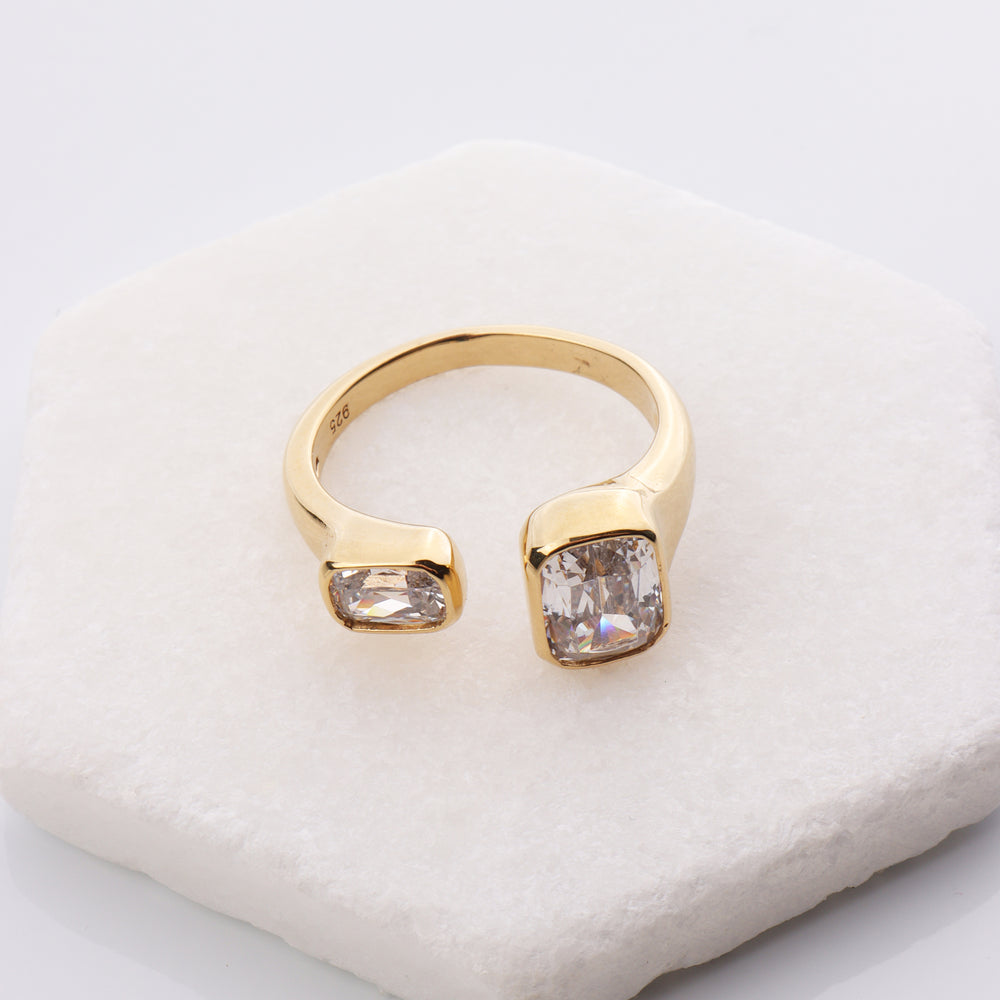 
                  
                    Double Radiant CZ Open Ring
                  
                