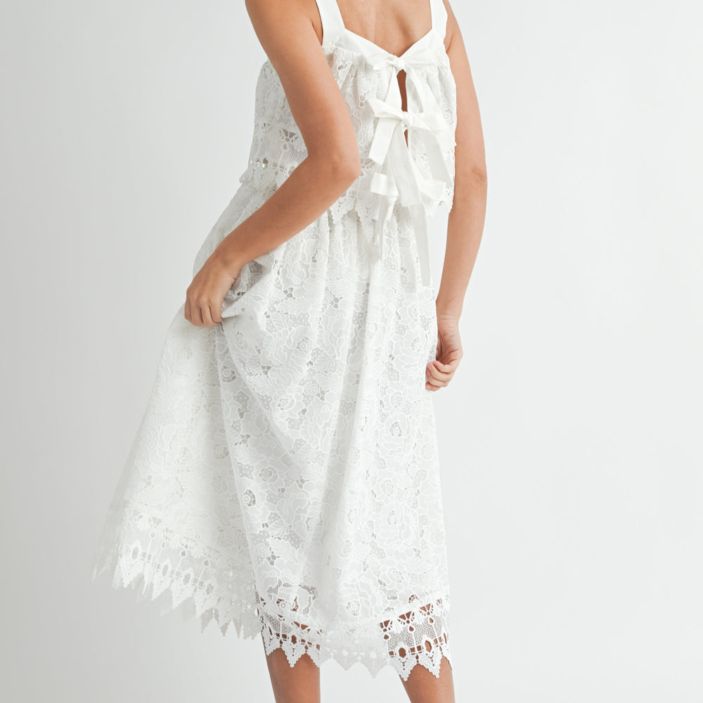 
                  
                    Brynn Square Neck Crochet Lace Top & Midi Skirt Set
                  
                