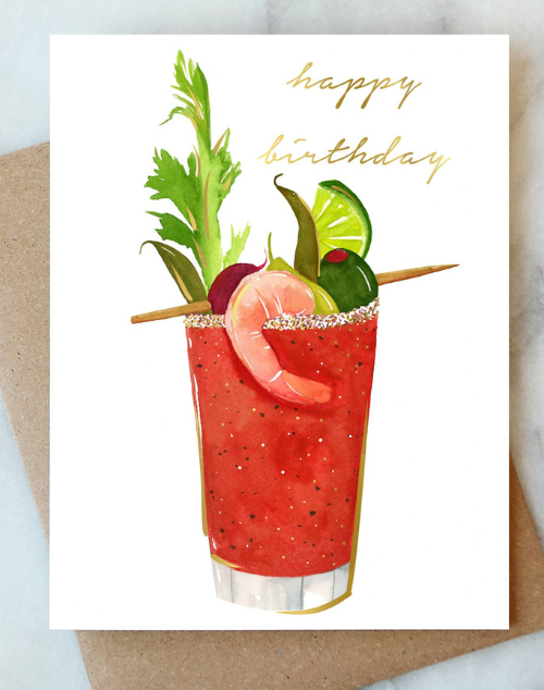 Bloody Mary Birthday Greeting Card