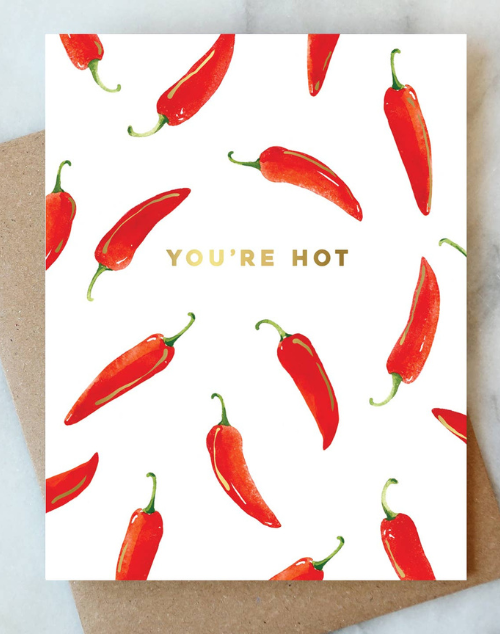 Hot Pepper Love Greeting Card
