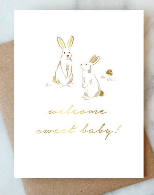 Load image into Gallery viewer, Bunnies Baby Greeting Card
