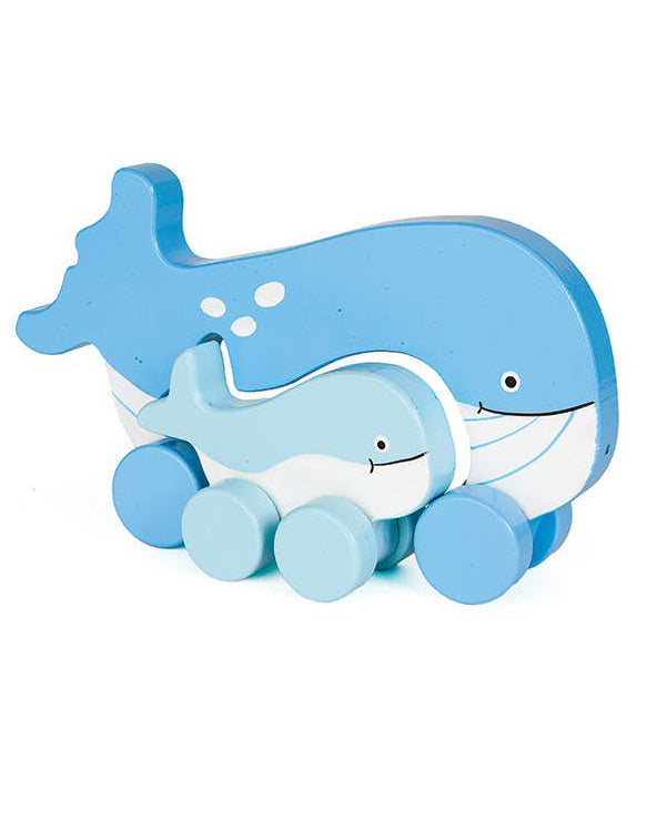 Whale Big & Little Wooden Roller