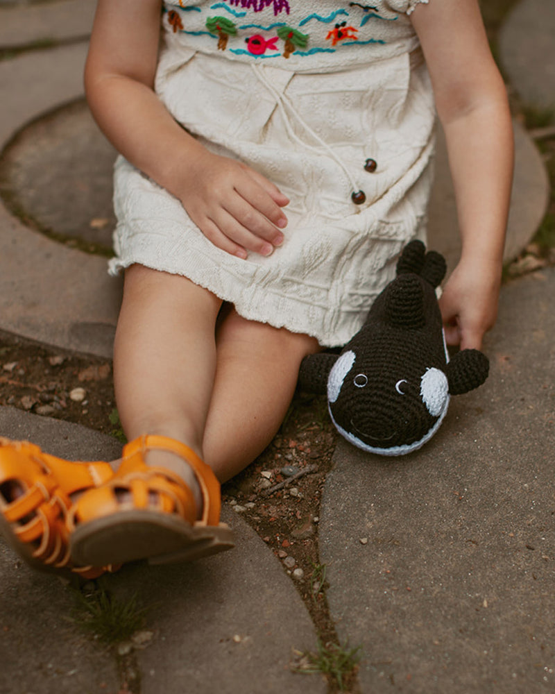 Beach Baby Toy Orca Rattle by Pebble