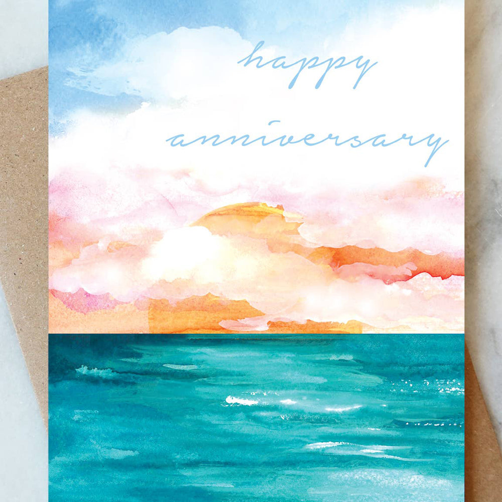 Ocean Happy Anniversary Greeting Card