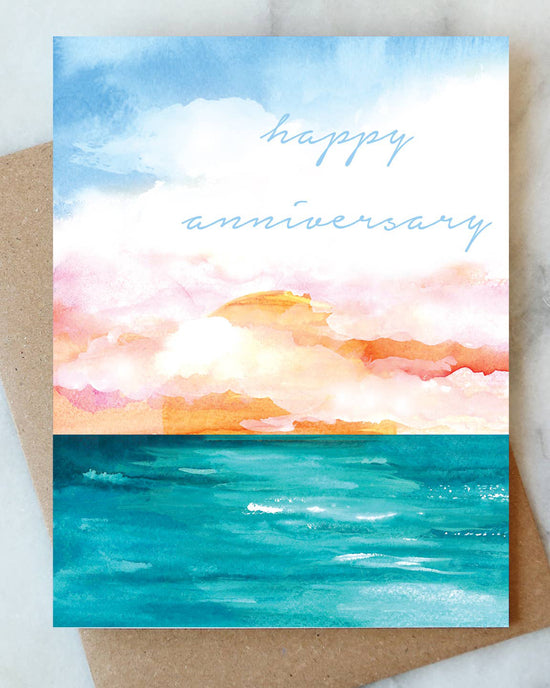 Ocean Happy Anniversary Greeting Card
