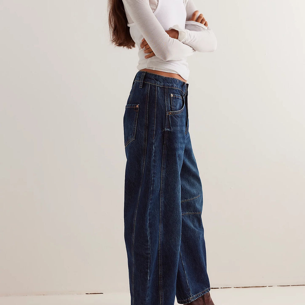 Good Luck Mid Rise Barrel by Free People