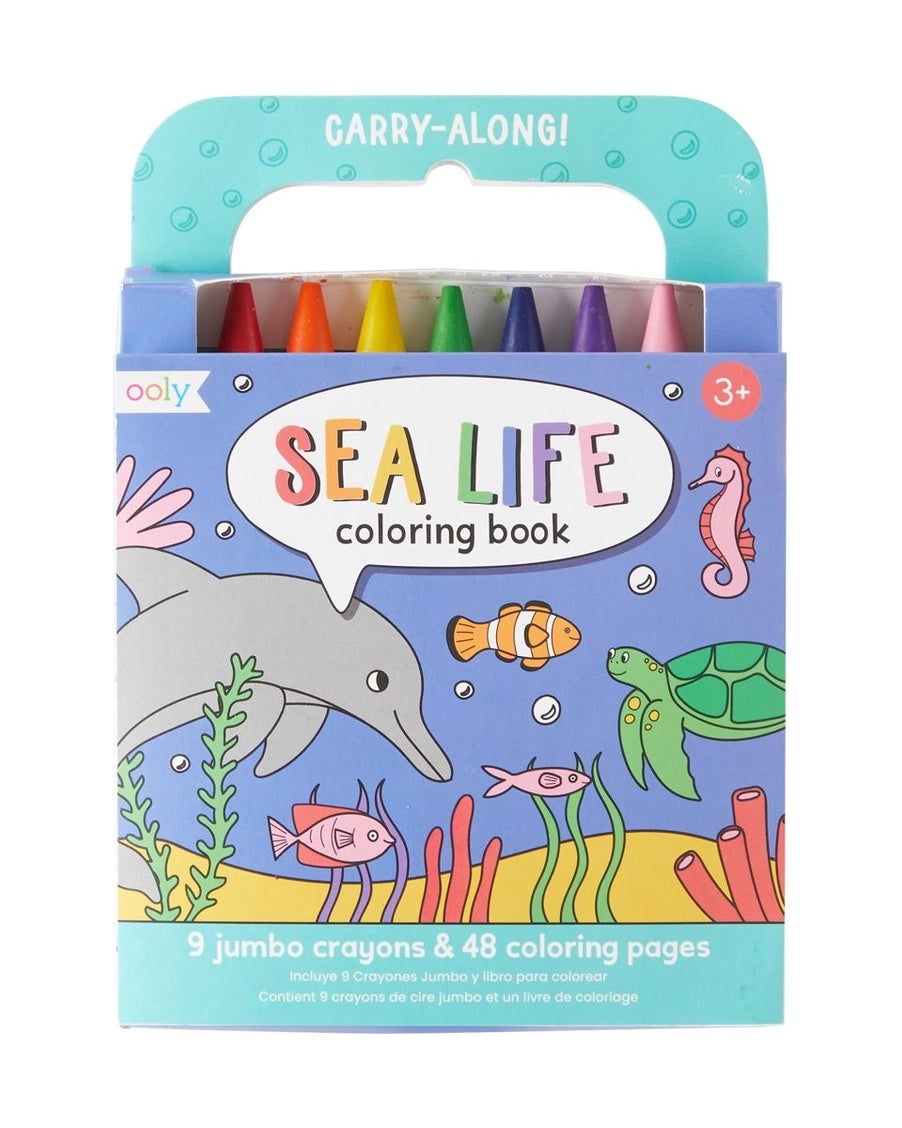 Carry Along Crayon & Coloring Book Kit-Sea Life