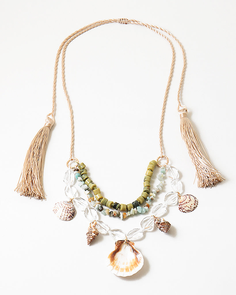 Boho Tassel Shell Necklace