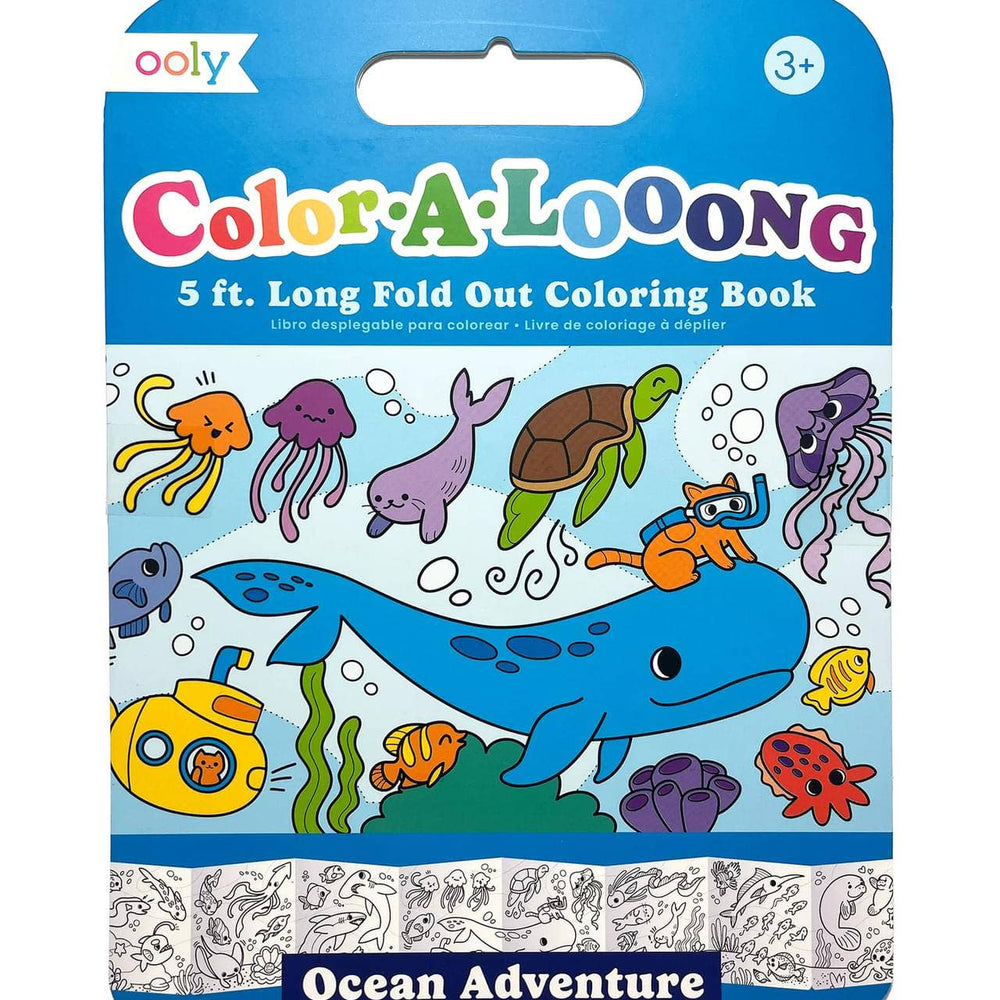 Color-A-Loong 5' Fold Out Coloring Book - Ocean Adventure