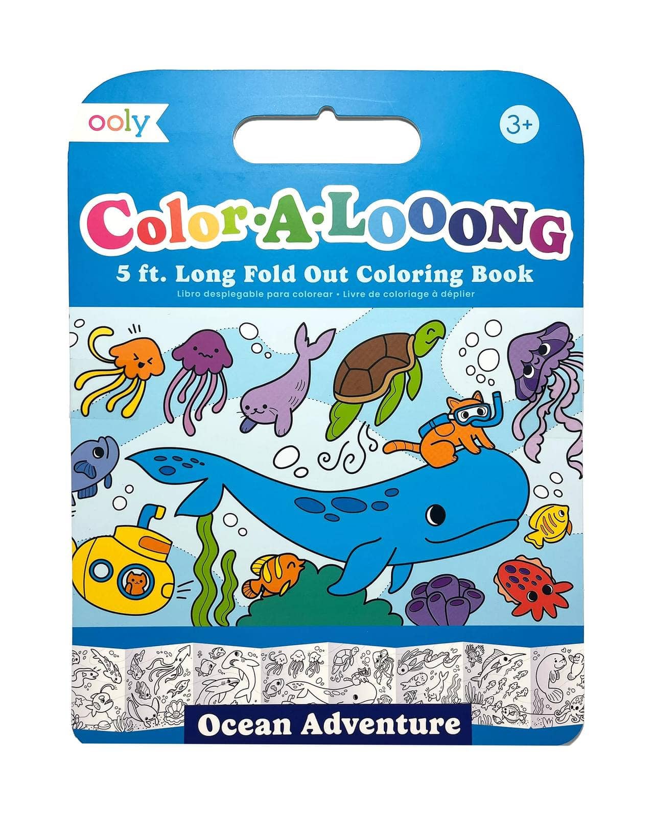 Color-A-Loong 5' Fold Out Coloring Book - Ocean Adventure