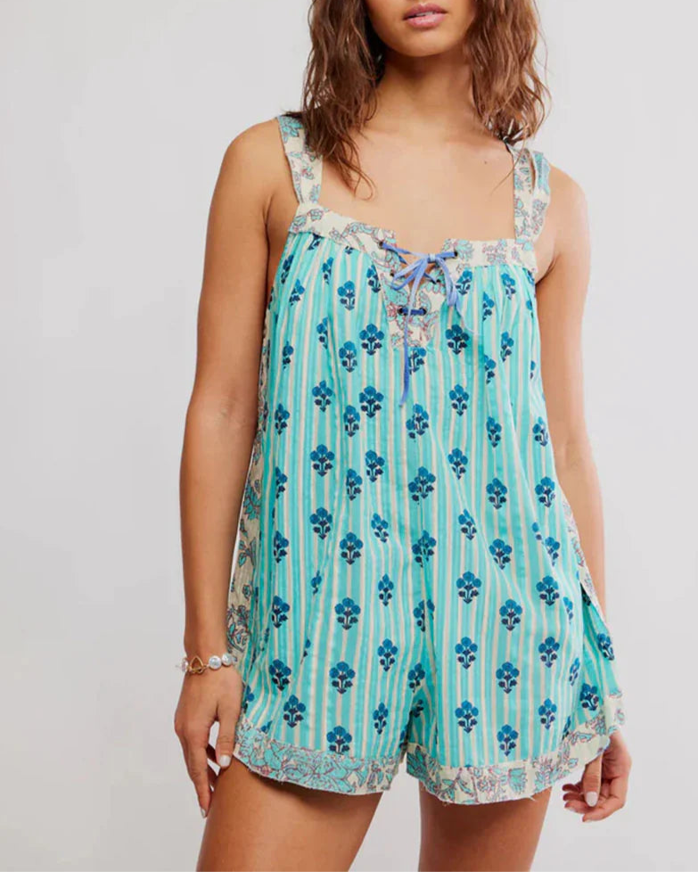 Port Au Prince Tea Combo Romper by Free People