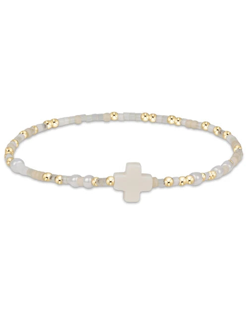 Hope Unwritten Signature Cross Bracelet- Call Me On My Shellphone by Enewton