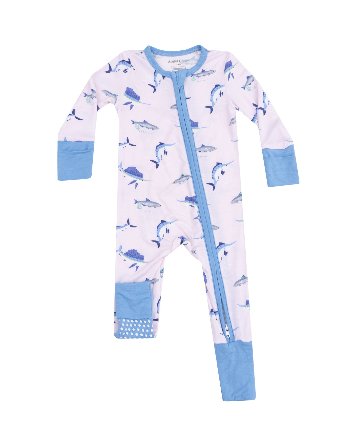 Deep Sea Fishing Pink 2 Way Zipper Romper by Angel Dear