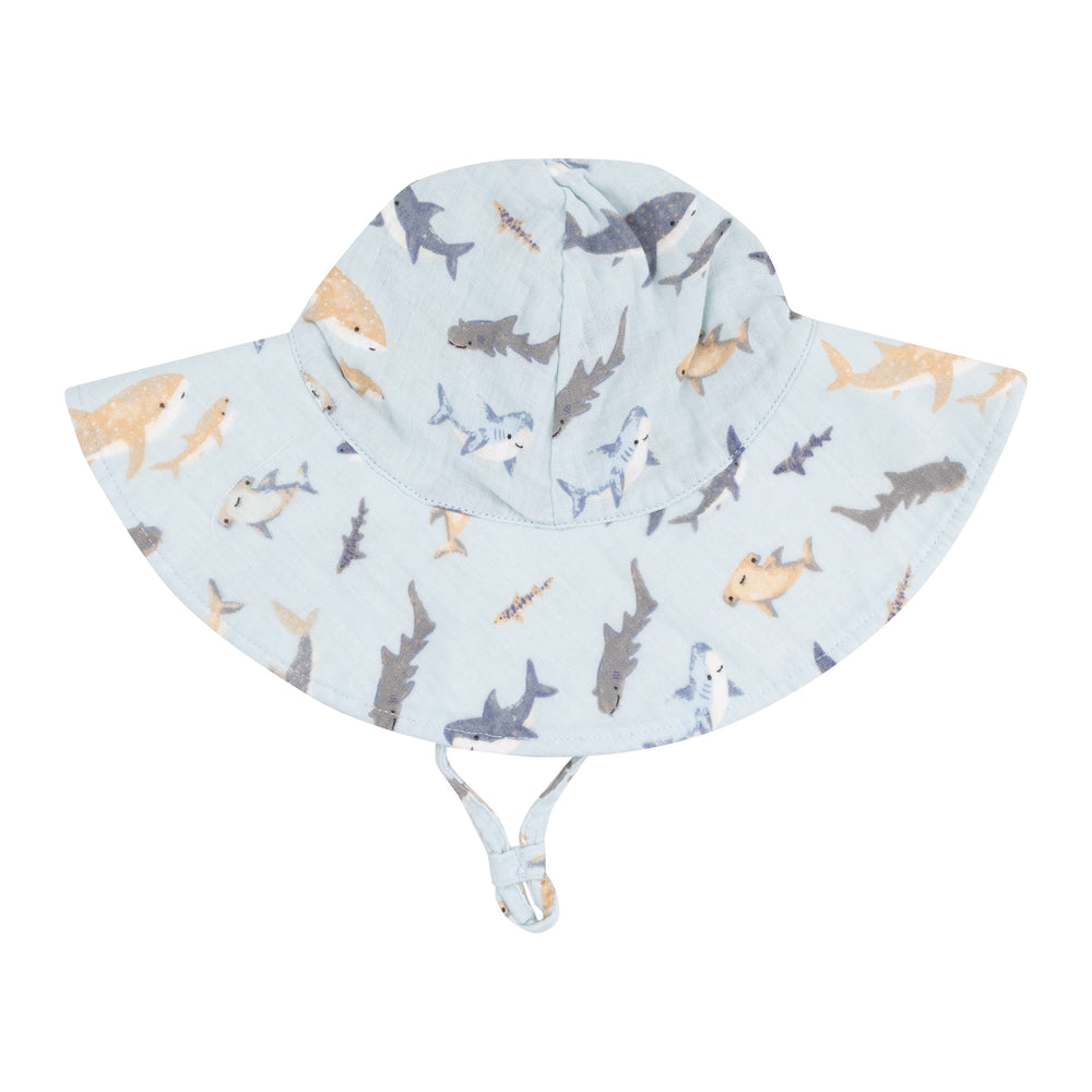 Sharks Wide Brim Sunhat by Angel Dear