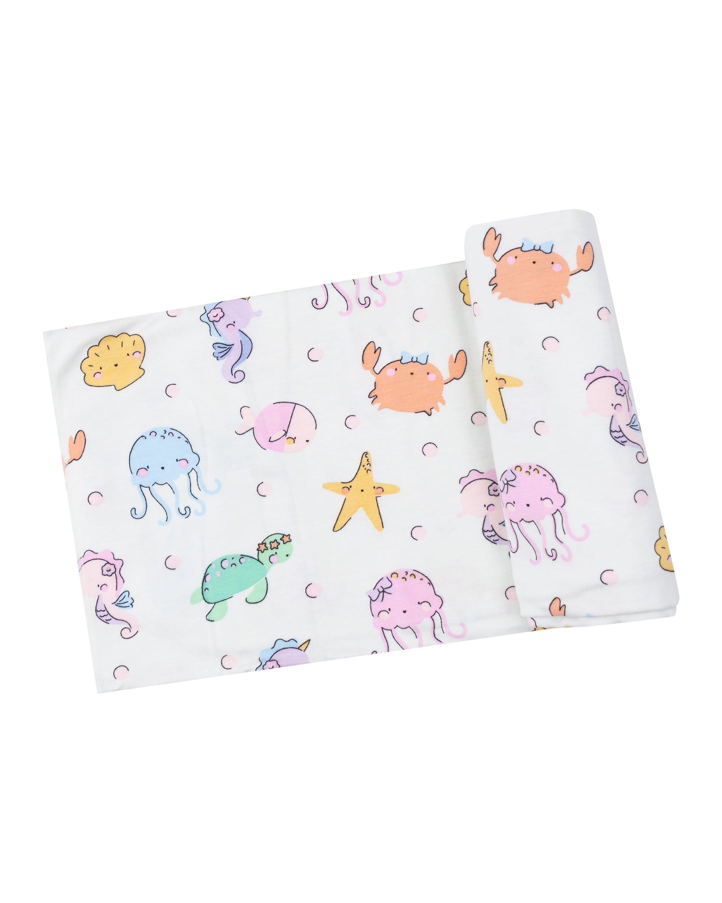 Cutie Sea Creatures Swaddle Blanket by Angel Dear