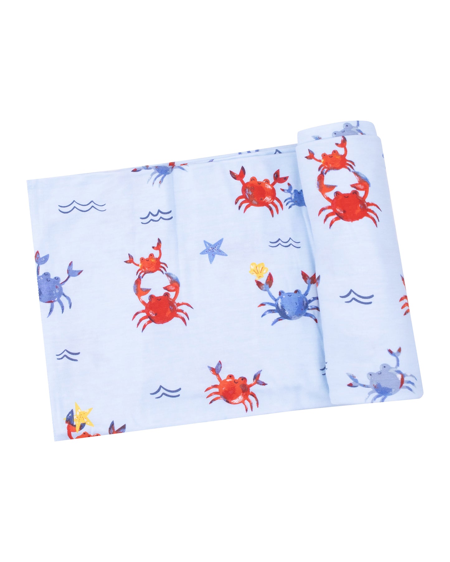 Crayon Crabs Swaddle Blanket by Angel Dear