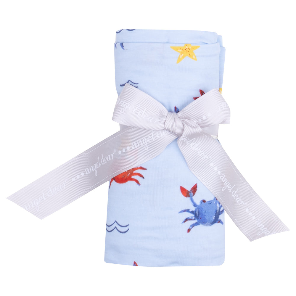 Crayon Crabs Swaddle Blanket by Angel Dear