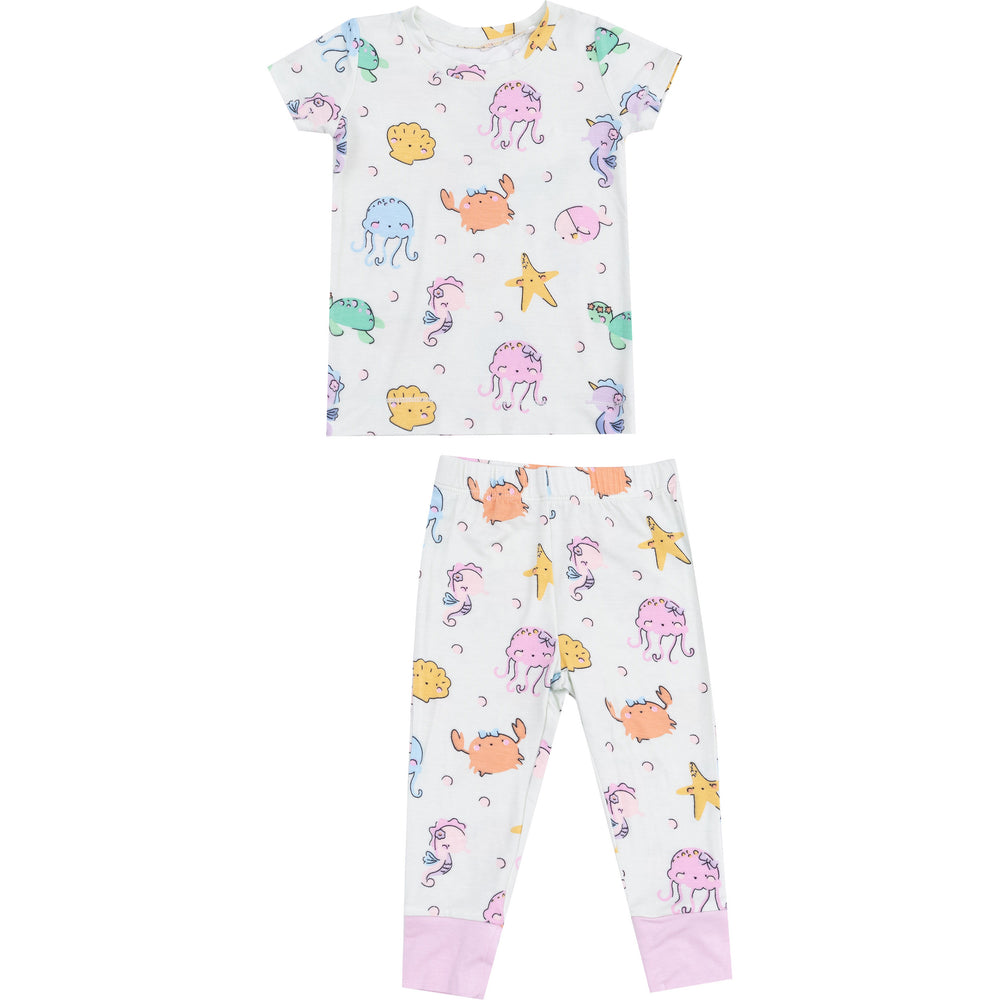 Cutie Sea Creatures Short Sleeve Loungewear Set by Angel Dear