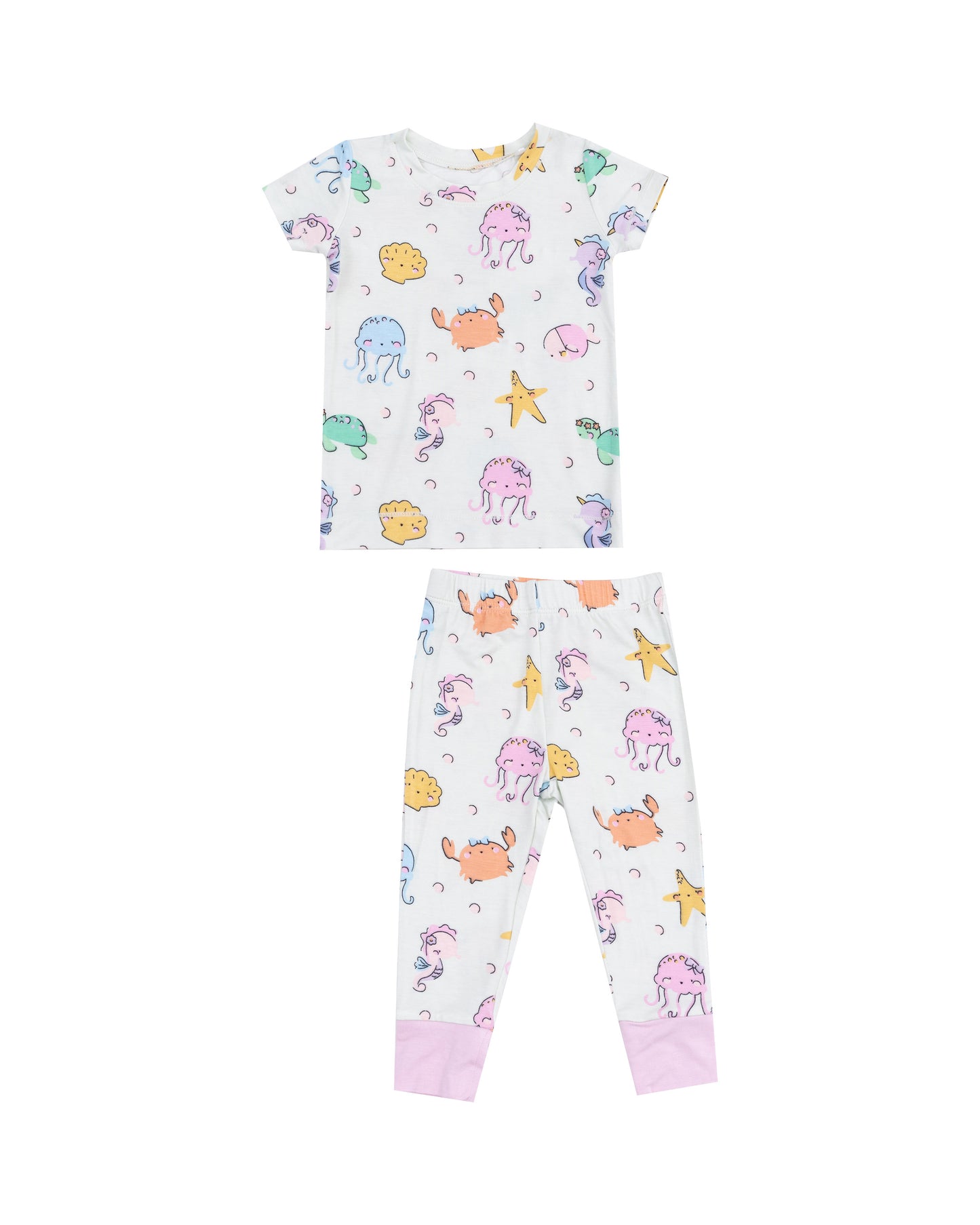 Cutie Sea Creatures Short Sleeve Loungewear Set by Angel Dear